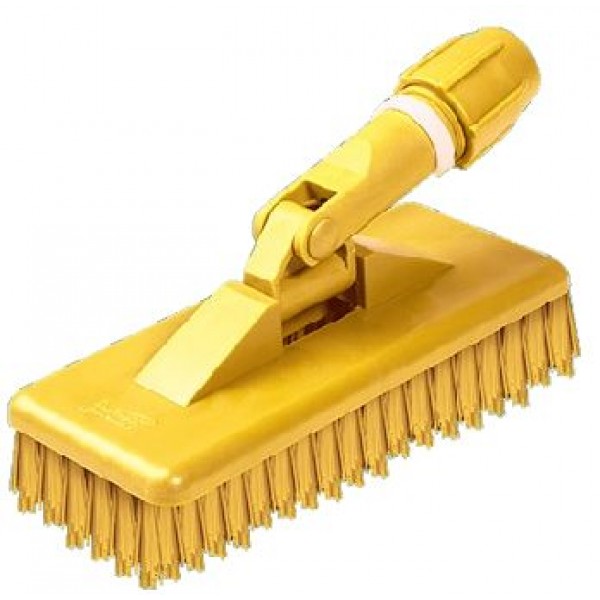 ESCOVA MACIA BRALIMPIA C/ SUPORTE AMARELA