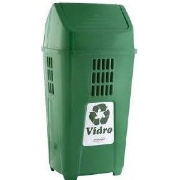 LIXEIRA BASC 50L PLASVALE VERDE