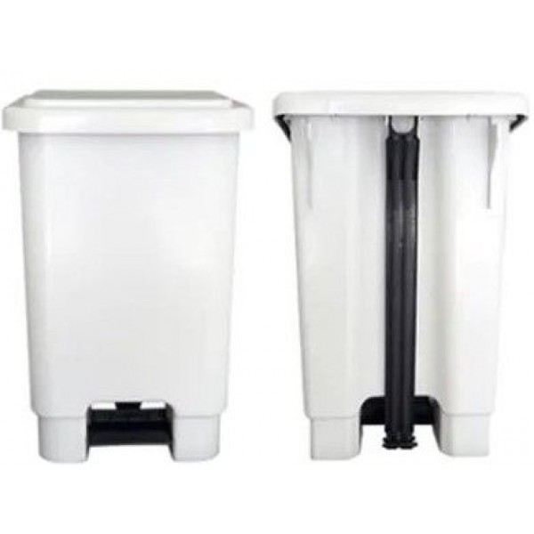 LIXEIRA C/ PEDAL 100L BRANCA BRALIMPIA