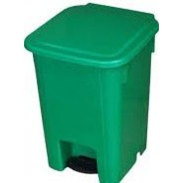 LIXEIRA C/ PEDAL 15L VERDE BRALIMPIA