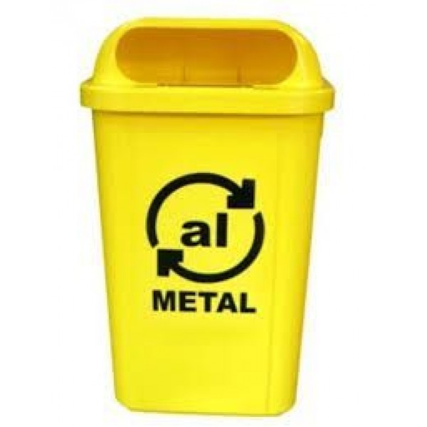 LIXEIRA COLETORA 50L S.PLÁSTICO C/ LOGO AMARELA