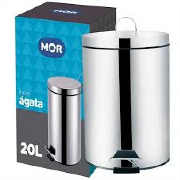 LIXEIRA INOX C/ PEDAL 20L