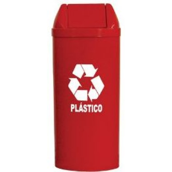 LIXEIRA RED BASC 23L VERMELHA C/ ADESIVO