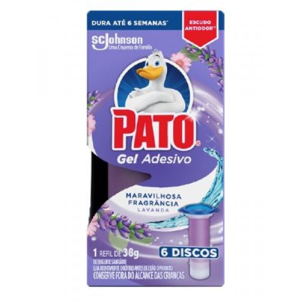 REFIL PATO GEL ADESIVO LAVANDA 6 DISCOS