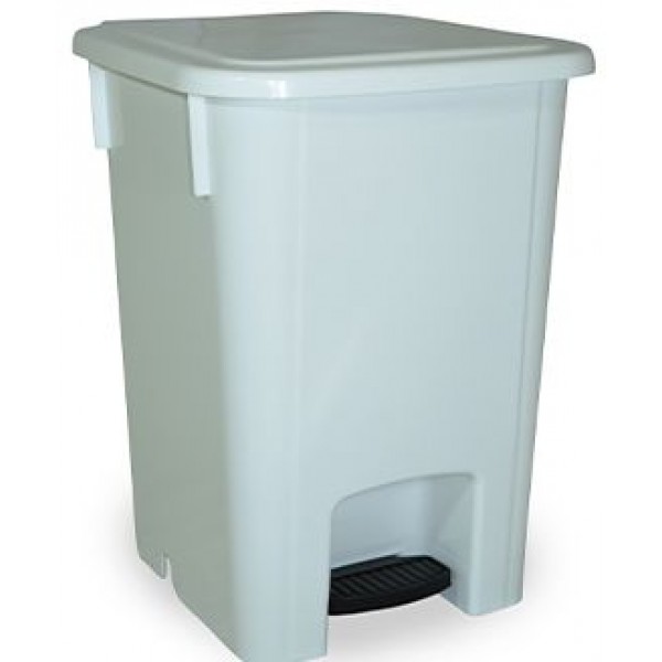 LIXEIRA C/ PEDAL 15L BRANCA BRALIMPIA