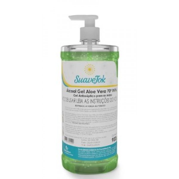ÁLCOOL GEL 70% PUMP C/ ALOE VERA 500 ML / 420 G