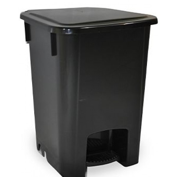 LIXEIRA C/ PEDAL 15L PRETA  HIPERSUL
