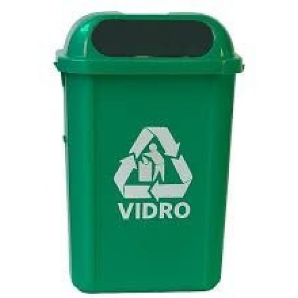 LIXEIRA COLETORA 50L S.PLÁSTICO C/ LOGO VERDE