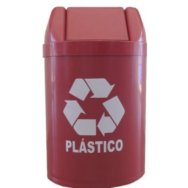 LIXEIRA RED BASC 14L VERMELHO C/ ADESIVO