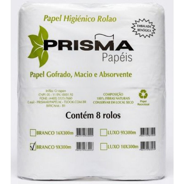 PAP HIG ROLÃO BRANCO 08X09X300