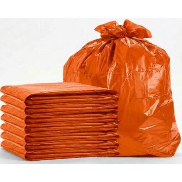SACO DE LIXO 100L SUP RESIST LARANJA C/100