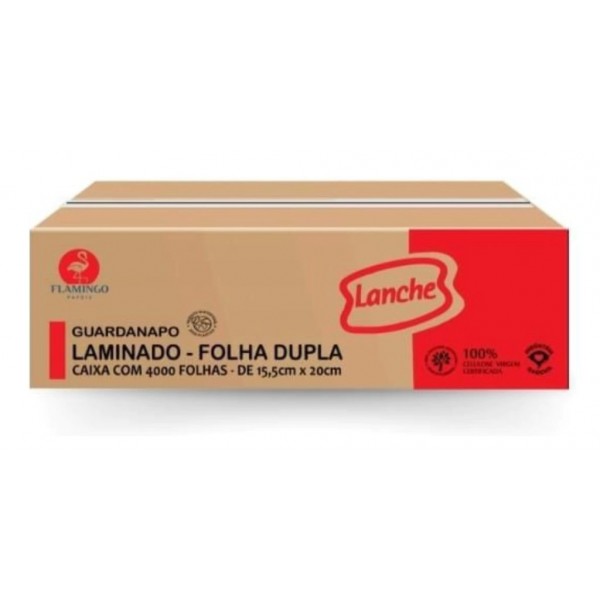 GUARDANAPO INT. TORRE F.DUPLA 15,5X20CM CX C/ 4000 FLAMINGO