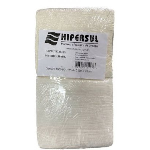 PAP TOALHA INT BRANCO LUXO AA 21X20 C/1000 FLS HIPERSUL