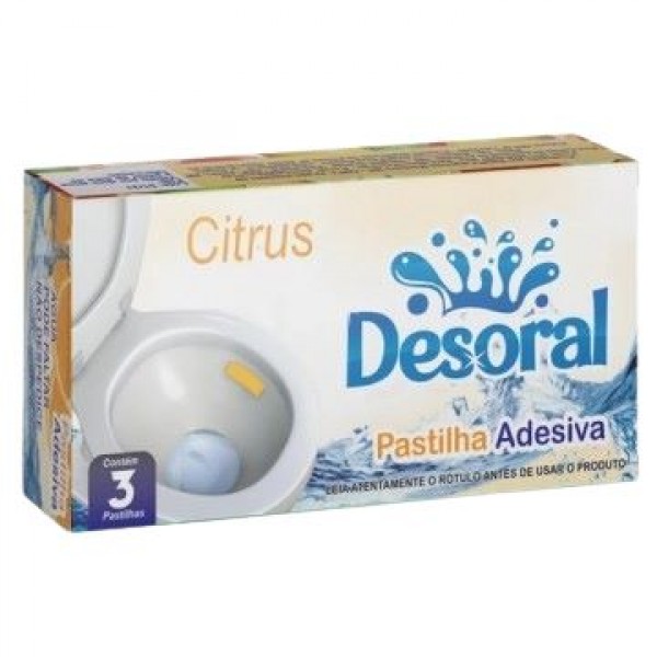 PASTILHA ADESIVA CITRUS C/3 UND DESORAL