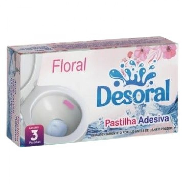 PASTILHA ADESIVA FLORAL C/3 UND DESORAL