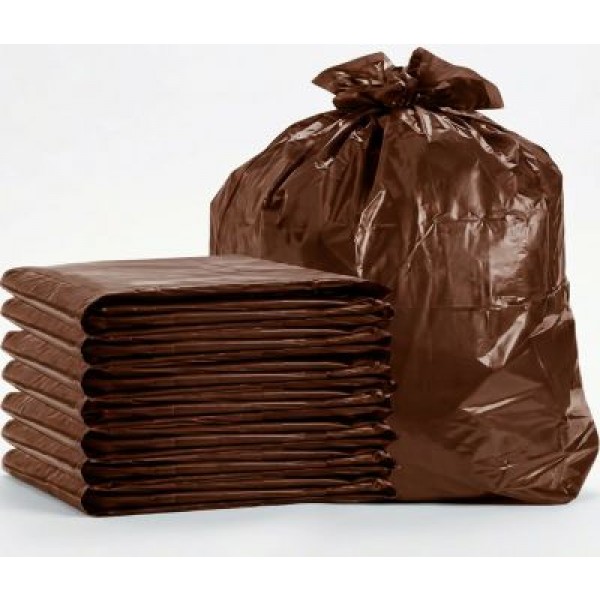 SACO DE LIXO 60L RESISTENTE MARRON C/100