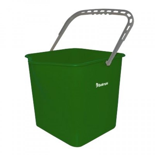 BALDE 25L C/ ALÇA VERDE BRALIMPIA