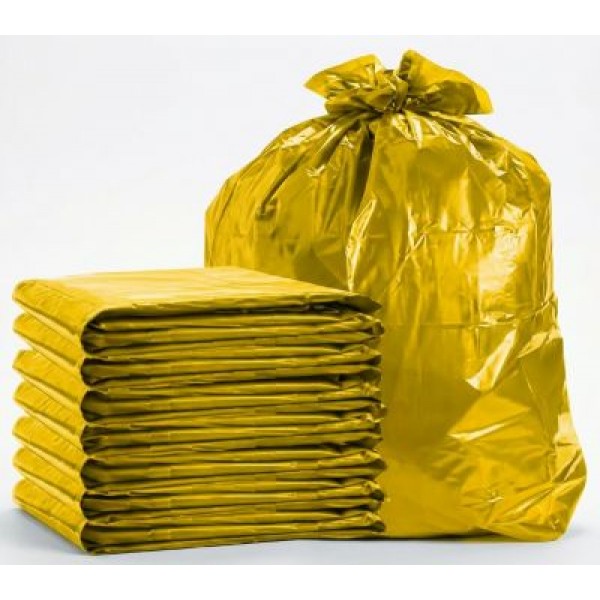 SACO DE LIXO 100L LEVE AMARELO C/100