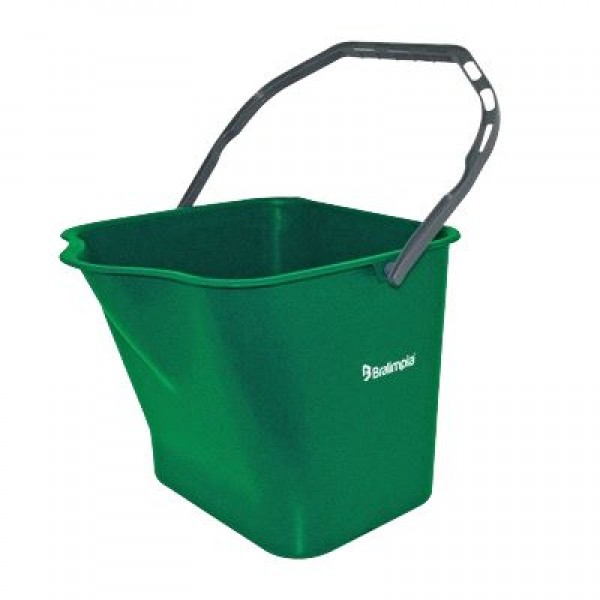 BALDE 15L C/ ALÇA VERDE BRALIMPIA