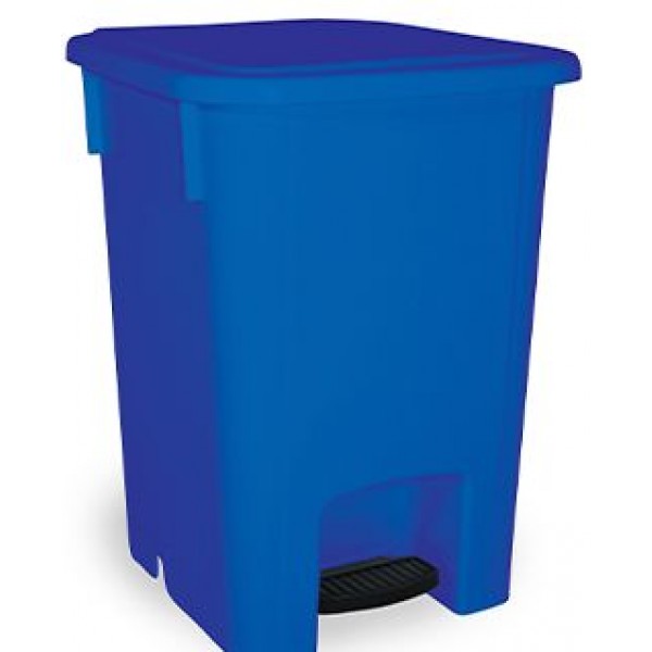 LIXEIRA C/ PEDAL 15L AZUL BRALIMPIA