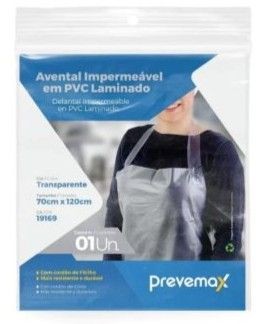 AVENTAL PVC C/ FITILHO TRANSPARENTE PREVEMAX