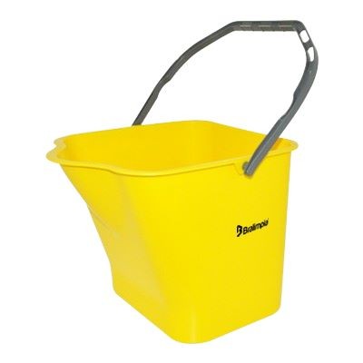 BALDE 15L C/ ALÇA AMARELO BRALIMPIA