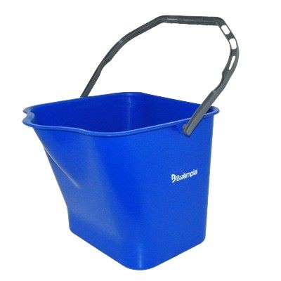 BALDE 15L C/ ALÇA AZUL BRALIMPIA
