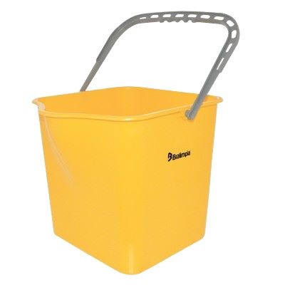 BALDE 25L C/ ALÇA AMARELO BRALIMPIA