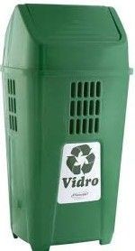 LIXEIRA BASC 50L PLASVALE VERDE