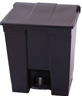 LIXEIRA C/ PEDAL 30L PRETA BRALIMPIA