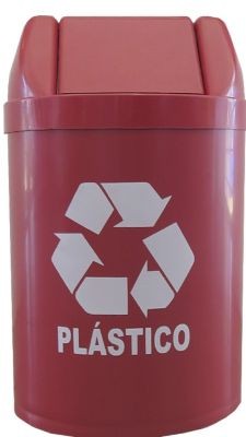 LIXEIRA RED BASC 14L VERMELHO C/ ADESIVO