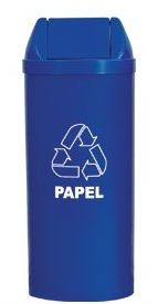 LIXEIRA RED BASC 23L AZUL C/ ADESIVO