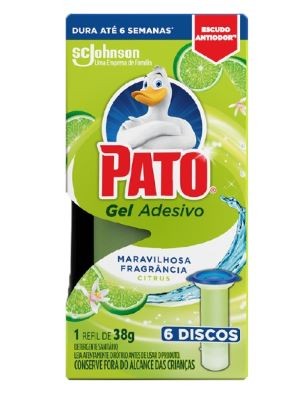 REFIL PATO GEL ADESIVO CITRUS 6 DISCOS