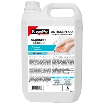 SABONETE LIQUIDO ANTISSEPTICO 5 LTS SUPERPRO