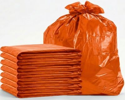 SACO DE LIXO 100L MÉDIO LARANJA C/100