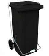 CONTEINER C/PEDAL 120L PRETO