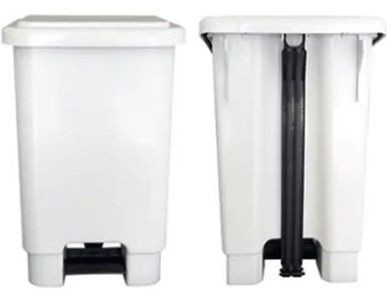 LIXEIRA C/ PEDAL 100L BRANCA BRALIMPIA