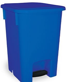 LIXEIRA C/ PEDAL 15L AZUL BRALIMPIA