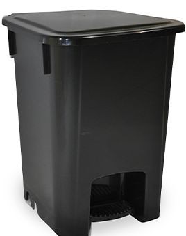 LIXEIRA C/ PEDAL 15L PRETA  HIPERSUL