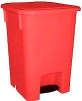 LIXEIRA C/ PEDAL 15L VERMELHA BRALIMPIA
