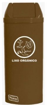 LIXEIRA RED BASC 23L MARRON C/ ADESIVO