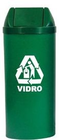 LIXEIRA RED BASC 23L VERDE C/ ADESIVO