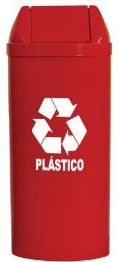 LIXEIRA RED BASC 23L VERMELHA C/ ADESIVO