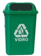 LIXEIRA COLETORA 50L S.PLÁSTICO C/ LOGO VERDE