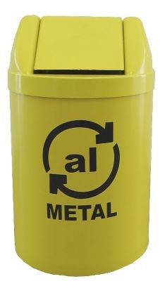 LIXEIRA RED BASC 14L AMARELA C/ ADESIVO