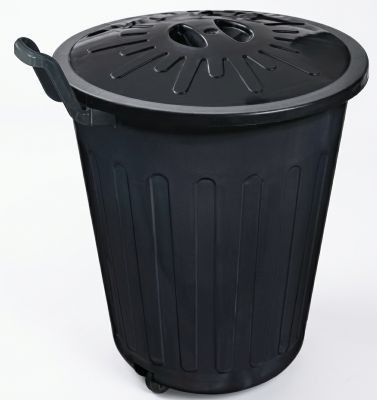 LIXEIRA C/ TAMPA E RODA 100L
